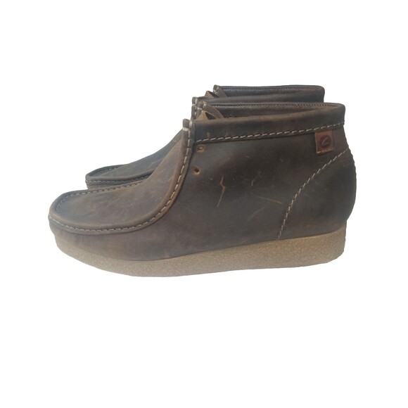 Clarks Shacre Chukka Boots Men\'s Size 10.5  Brown Leather main image 3